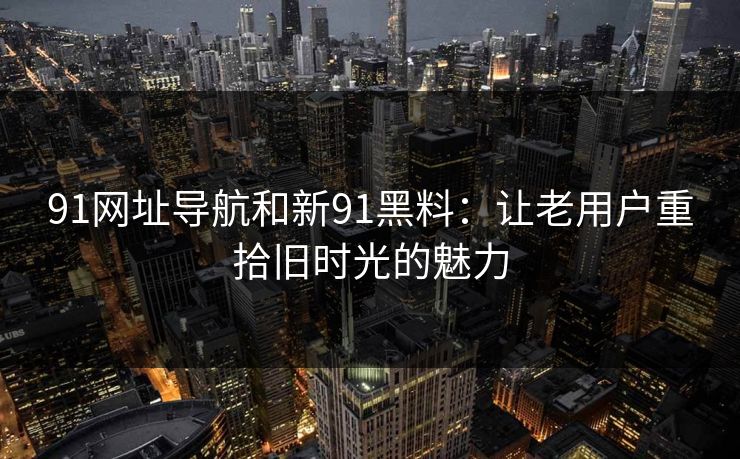 91网址导航和新91黑料：让老用户重拾旧时光的魅力  第1张